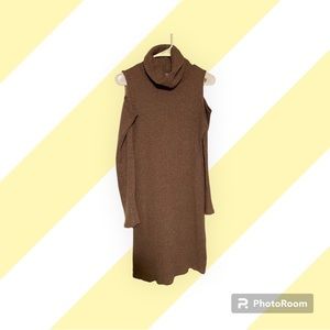 Brown Turtleneck Dress